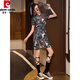 Pierre Cardin Tendencia china Cheongsam Young 202025 NUEVA VERSIÓN DE SUMERA VERSIÓN RETRO RETRO PEQUEÑO SUMERA BURGUNDY 983 L Recomendado 100-110Jin [Jin iguala 0.5 kg]