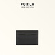 Furla [neues Produkt im Frühjahr und Sommer] Camelia Cowide kleine Frauenkartenbeutel dünne und kleine Kartenclip -Hülle bestimmte Dokumente Aufbewahrungstasche Schwarz