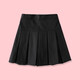 Pushui Fangfing Girls Plissee Rock Khaki Grundschule Rock Sommerschule Uniformrock 6627 Black 100 cm