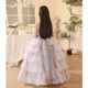 Cloth Love Cat Flower Girl Dress High-end Children's Princess Dress Birthday Big Children's Gray High-Customed Light Luxury Niche Host Piano Performance Picture Color 110 cm