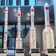 Skyhawk model rocket model Long March 2F5B9789 rocket Tiangong Space Station Yutu Moon Rover Satellite model Light gray Long March 5B high 3 meters rocket model