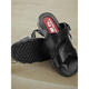 Huili Shanghai summer sandals men's simple casual non-slip wear-resistant daily work two-wear large-size beach sandals Huili 3888 (new model)/black 44 standard code