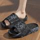Ein Shangfens scheißartiger Hausschuhe für Männer im Sommer 2025 Neue Sport-Nicht-Rutsch-Anti-Odor- und Wear-resistente EVA-Sandalen für Männer, Schwarz [xx Bär] 40-41 Positive Größe (Innenlänge 255 mm)