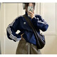 阿迪达斯 （adidas）三叶草男女2025夏款经典条纹立领藏青复古夹克外套 藏青IR9893 （ ） XS