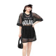 NJSKAKW Badeanzug weiblicher konservativer Student Fairy Fairy MM Slimming und Deckung ihres Bauches 2024 Neuer großer Heißfeder-Split-Drei-teiliger Set 6625-Black 4xl (150-165jin [Jin gleich 0,5 kg]))