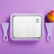 Fried yogurt machine Food grade fried ice machine Homemade fried yogurt ice cream machine Small children's DIY mini plug-in Super large size [316 medical grade] Cream white + shovel