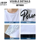 Jeep Spirit kurzärmeliges T-Shirt für Männer Sommer Neuer Stil Hong Kong Stil Lose trendy kurzärmelige Männer t halbärmelte Bottom-Hemd-Top für Männer 693 Black M etwa 80-100 Jin [Jin gleich 0,5 kg] kann getragen werden