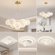 Zunyi LED Wohnzimmer Hauptlichtrestaurant Nordic Creative Cream Style Kronleuchter Schlafzimmer Deckenlampe Ganzes Haus Kombination Paket 1W 9734-Golden 13-köpfige dreifarbige helle Ball 1