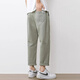 Pantalones casuales de pájaros carpinteros para hombres en verano New Loose Breathable Straight Workwear Rendy Brand Fird Youth Nine Punta Long Pants para hombres 9904 Dark Grey XL