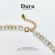 Dara birthstone gift s925 silver citrine tourmaline necklace women's fine chain clavicle chain birthday gift for girlfriend and wife
