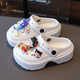 Leosoxs Nezha Ao Bing Bing's Slippers Summer Shit Feel Hole Chaussures 2025 New Children's Children's's Non-slip Lof Bottom Sandales Blanc [image principale] 32 Taille 32 [33 Même taille]