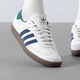 
Adidas Clover Shoes SAMBA German Training Shoes Classic Men and Women Couples Sports Shoes Low Top Casual T-toe Shoes IH4882 White/Green/Dark Blue 43