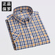 OLESTER PAUL Summer Daddy Plaid Kurzarm Pure Cotton Shirt Herren cooler Geschäft Casual Evergrande Marke Shirt F983 42 [geeignet für 155-165jin [Jin ist gleich 0,5 kg]]
