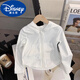 Disney Girls' Sun Protection Clothing Summer Thin 2025 New Children's Ice Silk Hooded Sun Protection Jacket Baby Summer Skin Clothing White Sun Protection Clothing 110 Recommended height 100cm