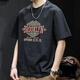 
Semir heavy short-sleeved T-shirt for men in summer new American fashion brand pure cotton men loose large size trendy half-sleeved top for men 9918 black regular M suitable 115-130Jin [Jin equals 0.5 kg]