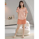 Condomi Luolis Pyjamas für Frauen reine Baumwolle Frauen Sommerpyjama für Frauen Pullover Pyjamas für Sommershorts für komfortable lässige Z9858 m [empfohlen, 80-100 Jin zu tragen [Jin gleich 0,5 kg]]