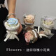 迷你口袋见面小花束玫瑰向日葵永生花仿真花伴手礼生日女神节礼物 小花束-棕色+紫玫瑰 1支