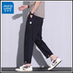 Jeanswest Autumn Thin Casual Pants Men's Trendy Brand Loose Straight 2025 New Ice Silk Sports Long Pants Light Green M 27/28 Size