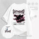2025 Neues T-Shirt Co-Branded American Modemarke Pure Cotton Kurzärmelige und Frauen Sommer Lose trendy halbärmelige, vielseitige Top Burgundy-691 Red-Eye Dragon XL