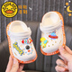G.DuckKids Petit Duck Chaussages pour enfants Chaussures Boy Carton d'été Baotou Beach porte des sandales pour enfants Baby Baby Anti-Slip Navigator's Hole Chaussures - Green (Baoto Anti-Collision Prevention 18 19 (longueur intérieure 12,5 cm Convient pour un trésor intérieur vieux de 1,5 vieille