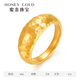 HoneyGold Jewelry Gold Ring Pure Gold Ancient Method Mountain and River Hammer Pattern Ring HGH1689 Labor Cost 180 Yuan/piece 5.97g No. 11