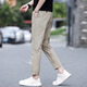 Jeanswest 2025 NEUE SOMERE NEIN-Punkte-Hosen für Männer Ice Seide Dünne schlanke Straight Business Boy Hosen vielseitige Freizeithosen [keine heißverkäufliche Empfehlung] 32 [130-140jin [Jin entspricht 0,5 kg]]
