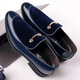 
Fat Donglai men's leather shoes 2025 new youth trend Korean casual shoes pointy toe large size men's shoes British groomsmen 9905 black 38
