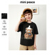 MiniPeace Children's Clothes Xia Xin Boys Short Sleeve T-Shirt FACNF2421 Black 110