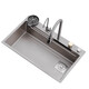 Kohler gray stainless steel sink nano undercounter basin kitchen dishwashing basin sink home 80*45 Raindance faucet package B