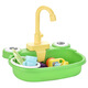 Qianfeng Children's Frog Dishwasher Calf Vegetable Basin Electric Circulation Water Washing Desk Play House Interactive Toys Calf Vegetable Basin-Pink