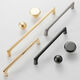 CLCEY modern simple gold solid zinc alloy single hole handle cabinet drawer wardrobe shoe cabinet door handle furniture hardware store manager recommendation 6169-single hole