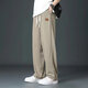 
Ice silk pants for men's summer thin fashion brand draped straight men's pants wide-leg loose nine-point casual trousers for boys Runxuan-B23 khaki (cool upgraded version) 2XL (recommended 140-155 Jin [Jin equals 0.5 kg])