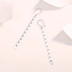 QIANSHU PT950 Platinum Ear Hooks Women's Platinum Long Earrings Tassel Earrings Simple Earrings PT950 2.6-2.69 g