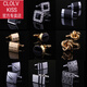 Clolv kiss high-end gift box French shirt cufflinks cufflinks business men's cuff nails shirt buttons cuff buttons men's and women's square hollow diamond cufflinks gift box