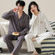 
FHHUABD couple pajamas spring and autumn style 2024 new pure cotton long sleeve women cute cartoon men can wear home clothes set Flagship store-757 XL single woman