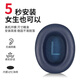 Modun Applicable to QCY H3/H4 earmuffs H3lite noise reduction earphone cover for special headwear Bluetooth earphone cover Gold standard wireless headset sound insulation sponge pad comfortable wear-resistant leather case accessories [H3 special] White gray printed protein leather ear cups pair