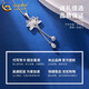 CHINA GOLD PT950 Platinum Lotus Pendant for Women, Platinum Necklace for Valentine’s Day, Practical Gift for Girlfriend’s Birthday PT950 Platinum Lotus Pendant, Approximately 4.6g, Free Silver Chain