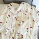 S.SOFEA women's pajamas spring and autumn thin cloud cotton sweet ins style loose home clothing set 826# big cherry 170 M