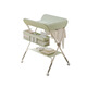 Habik Diaper Table Baby Care Table Portable Multi-Function Foldable Bathable Baby Bed Diaper Changing Little Whale Double Layer Sky Green-Double-layer Storage Basket-Three-speed Adjustment-Horizontal