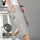 Playboy (Playboy) Sommer Herren Pure Cotton Cropped Hosen Straight Big Shorts Dünne Männer vielseitige Arbeitskleidung Casual Sechs-Punkte-Shorts 723 Military Green 3xl