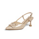 Les 25 meilleurs sandales féminines à bout pointu de la mode de la mode d'été F6031BH5 Pink 37