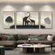 
Yonghuan Yilu Gaosheng atmospheric living room decorative paintings and sofa background wall hanging painting abstract triptych T10975 60*80/120*80/60*80 suitable for 3.8 meters left