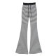 2025 rayas caídas de primavera y verano Pantalones de microflares informales sueltos Pantalones de caña alta de alta pierna anchura Pantalones largos largos Color de moda [MY-686] XL