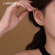 Lnieer 999 Pure Silver Small Blue Iris Earrings New Earrings Women's Niche Sweet Flower Earrings No-Pick Blue Iris Earrings Whole Body 999 Pure Silver