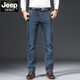 Jeep (Jeep) Frühlings- und Herbstjeans Herren gerade loser großer großer hoher Taillen mittlerer Alters im mittleren Alter.