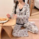 Lexi Beilu Spring V-Ausschnitt Hosentäter Pyjamas für Frauen Langarmhosen HOSE KLEIDE Sweet Dollar Style JHX-13803p# Gray 170 m