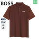 BOSS summer pure cotton Polo shirt lapel short-sleeved business casual men's top T-shirt T6167 physical store-green M suitable for 95-120Jin [Jin equals 0.5 kg]