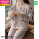 MODAL CORAL VELVET-Pyjamas für Frauen im Herbst und Winter plus Samt verdickte Strickjacke Set Sweet und Cute Flanell für Outdoor-Kleidung 3883-Strawberry-Stil L (Empfohlen 130 Jin [Jin gleich 0,5 kg]))