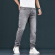 Lee Cooper Hong Kong Tres defensa Jeans blancos de alta gama hombres delgados pies delgados estiramiento delgado de pantalones blancos puros hombres 1049 gris regular (71.9% algodón) 32 algodón