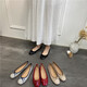 Sofea sommer boge flache schuhe vielseitige leichte mundschuhe schwangere Frauen Ballettschuhe J683-4 Aprikose Farbe 35